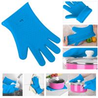 guantes para hornear, silicona, NUEVO: aún más resistentes al calor, guantes para grill, agarraderas, guantes para horno azul - details 1