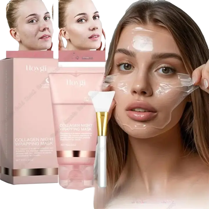 Mascarilla de Envuelve de Colágeno Nocturno Mascarilla Facial Coreana para Rejuvenecer, Hidratar, Iluminar Herramienta de Cuidado de la Piel de Belleza - 1