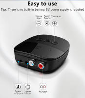 Receptor NFC con Bluetooth 5,2, adaptador de Audio inalámbrico estéreo con micrófono para coche, Kit de altavoz Amp, 3,5mm, AUX, RCA, USB, u-disk/tarjeta TF - details 4