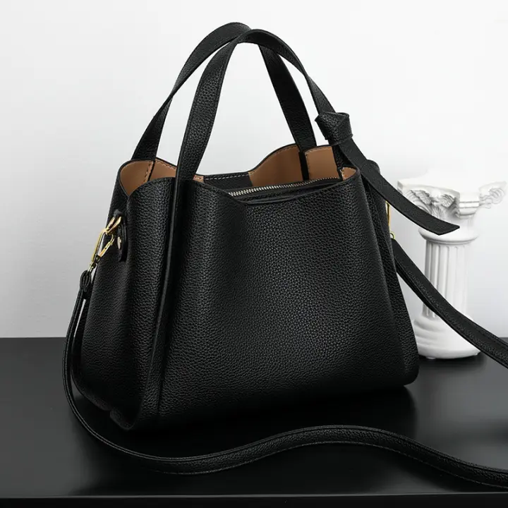 Bolso pequeño de cuero PU elegante para mamá de Mediana, Bolso Cruzado de hombre Simple y magnífico, informal, a la moda, Nuevo - 1