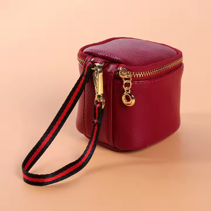 Bolsa de cosméticos para mujer, bolsa portátil para lápiz labial, monedero de mano, exquisita mini billetera para cambio universitario - 1