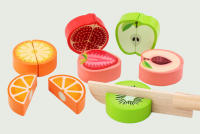 Juguete de Madera de Fruta Cortada Tablero 3-en-1 para Aprendizaje Inicial - details 13