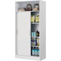 Multiusos de Gran Capacidad con Puertas correderas en Color Blanco (Alto 157 / Ancho 82 / Fondo 38) cm - details 2