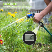 Medidor de flujo de agua Digital, medidor de agua con manguera de 3/4 ", medición de consumo y flujo de agua con conectores rápidos para jardín al aire libre - details 4