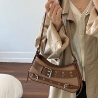 Bolso de mano a la moda Y2K, bolso para axila con remaches, bolso de hombro para chica picante, bolso cruzado Retro con hebilla de cinturón para niñas - details 5