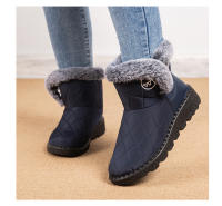 Botas de nieve para mujer, zapatos de algodón grueso de terciopelo, botas cortas versátiles de moda, novedad de otoño e invierno 2024 - details 19