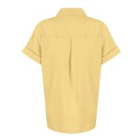 Camisa Simple y a la Moda para Mujer Algodón y Lino Informales, Clásicas con Manga Corta y Borlas - details 73