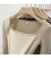 Camiseta ajustada de algodón para mujer, Top corto de manga larga, camiseta Sexy blanca Y2k para primavera y otoño - details 23