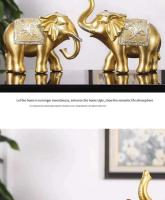 Un par de decoración de elefante para sala de estar, TV, entrada, vitrina de vino, accesorios para el hogar europeos - details 5