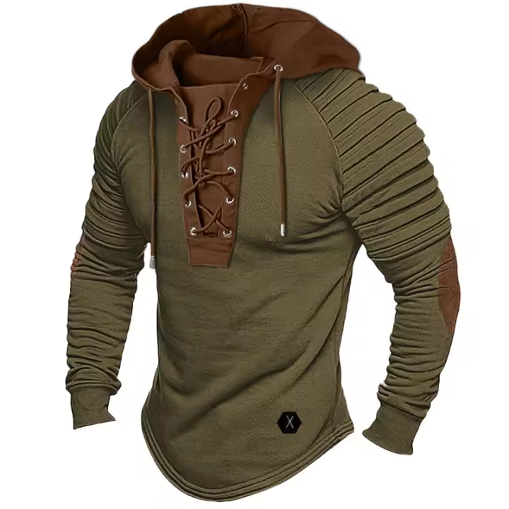 Camiseta con capucha para hombre, top grueso a la moda, otoño - 1