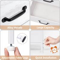Cómoda con 6 cajones de tela, cómoda de dormitorio blanca, mueble de almacenamiento, muebles de dormitorio, cómoda para cocina, oficina, pasillo, mueble de TV con cajones - details 32
