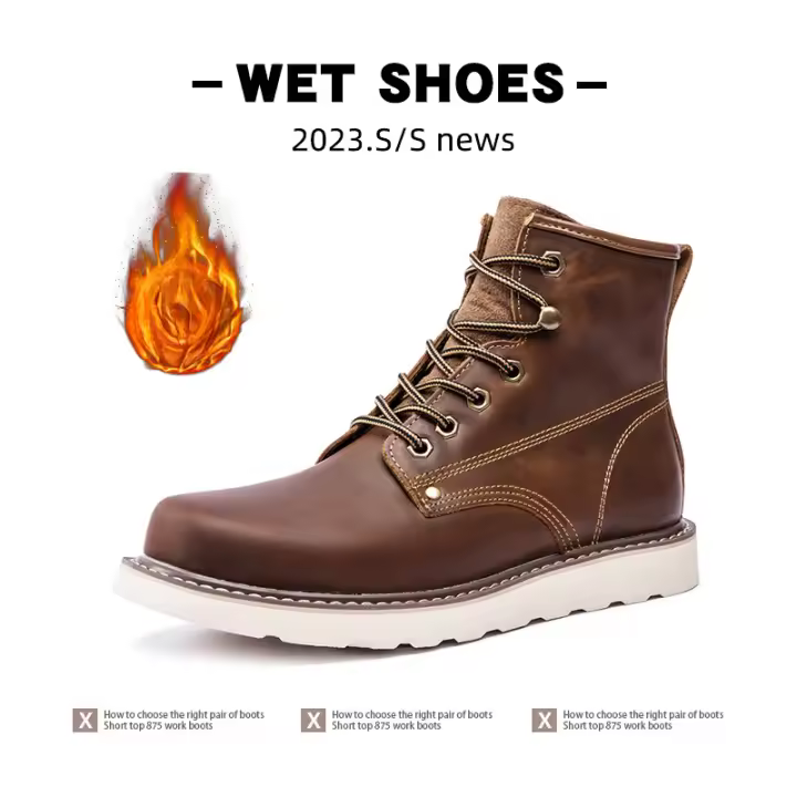 Nueva patada americana retro no está mal botas cortas botas de herramientas al aire libre. - 1