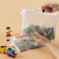 Bolsa de malla con cremallera para niños, bloque de construcción de juguete, rompecabezas, subpaquete, cremallera de partículas, almacenamiento de acabado transparente, 1-3 uds. - details 1