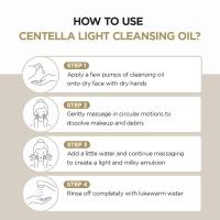 SKIN1004 Madagascar Centella Light 6.76 fl.oz, 200ml |   Limpiador de aceite suave para la cara, limpiador facial coreano, doble limpieza - details 6