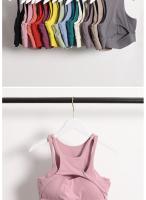 Camisola de compresión para entrenamiento de gimnasia para mujer, sujetador deportivo Sexy con tirantes cruzados para Fitness y Yoga con almohadilla extraíble, novedad de 2024 - details 1
