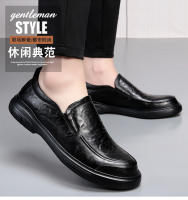 Nuevos zapatos de cuero para hombres, calzado informal, transpirable, de negocios, con pedal - details 5
