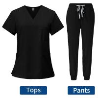Uniforme médico ajustado para mujer, conjuntos de batas, accesorios de enfermería, batas de cirugía hospitalaria, clínica Dental, salón de belleza, ropa de trabajo - details 16