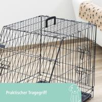 KERBL PET Jaula para Transporte, Plegable, Negro, 76 x 54 x 64 cm, 2 Puertas - details 4