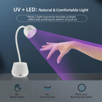 Secador de esmalte de secado rápido, lámpara de manicura de escritorio, luz LED UV, hine - details 4