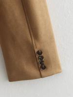 Chaqueta de mujer Chaquetas de dinero viejo Chaqueta de ante de cuero marrón Abrigo Chaqueta vintage de entretiempo Otoño Invierno Nuevo en prendas de vestir exteriores - details 9
