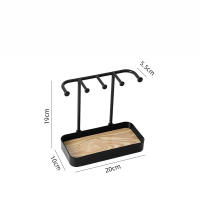 Almacenamiento de joyas de mesa y estante de almacenamiento de placas colgantes - details 0