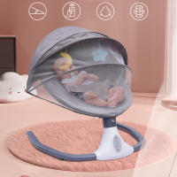 Mecedora eléctrica portátil para bebé, con Bluetooth, mando a distancia plegable, color gris plateado - details 1