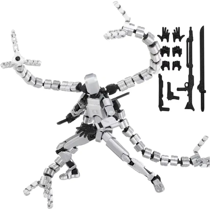 (Ensamblaje completado) Figura de acción Titan 13, Figura de acción Lucky Robo 13 T13 Impreso en 3D Multiarticulado Móvil, Nova T 13 Dummy 13 Action (Octopus) - 1