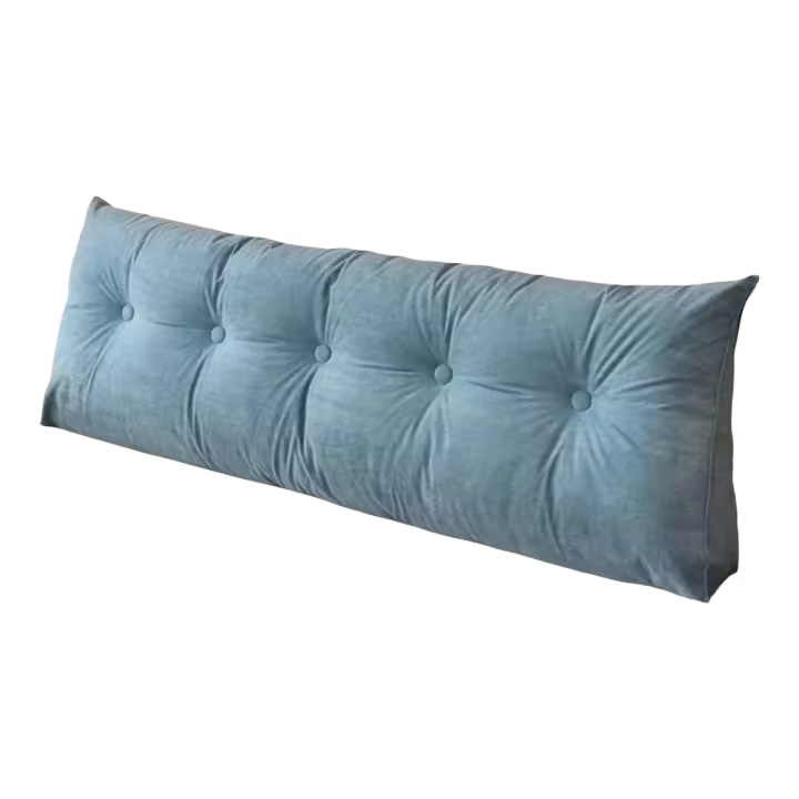 Cojín de Almohada de Cuña Grande Almohada de Lectura Triangular Almohada de Soporte de Cintura Suave Almohada de Cabeza de Cama - 1
