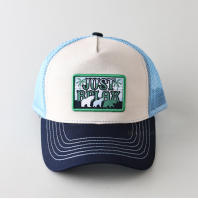 Primavera verano nuevo estilo americano patchwork tela bordada malla gorra de béisbol para hombres y mujeres sombreado transpirable versátil sombrero de pato - details 0