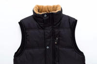 Chaquetas sin mangas de lana con cuello levantado y acolchado cálido para hombre, rompedores gruesos, otoño e invierno - details 6