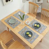 Tapete de mesa duradero con forma de flor y hoja de plátano, tapete de comedor de Dacron multiusos creativo de doble cara, absorbe el agua, Universal, 4 Uds. - details 11