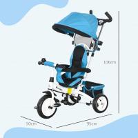 Triciclo para Bebés 6 en 1 Evolutivo con Toldo Plegable, Mango de Empuje, Cinturón de Seguridad, Cesto de Carga 25kg Deportes y Aire Libre - details 15