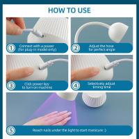 Secador de esmalte de secado rápido, lámpara de manicura de escritorio, luz LED UV, hine - details 8