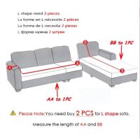 ble Funda protectora elástica larga para sofá L Chaise, resistente a perros, gatos y mascotas - details 2