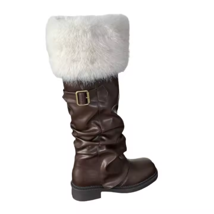 Botas altas de caballero de suela gruesa botas de nieve esponjosas apiladas y engrosadas botas de algodón botas largas - 1