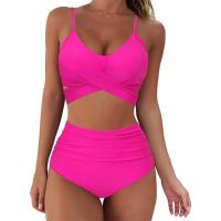 Conjunto de bikini envolvente para mujer, traje de baño de dos piezas, cintura alta, realce, Verano - details 3