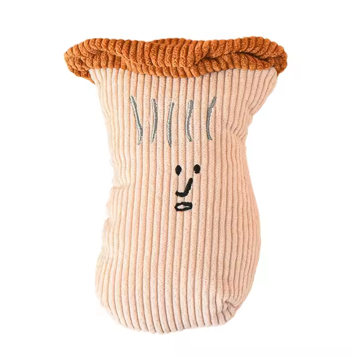 Juguete para masticar con ruido de peluche para perros, juguete para masticar con cebolla, seta, ajo, serie vegetal, juguete para perros, juguete de peluche con chirrido para mascotas, rompecabezas para perros - 1