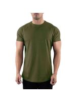 Camiseta lisa de gimnasio para hombre, ropa deportiva de verano, Camiseta de manga corta con cuello redondo, camiseta ajustada de algodón, camisetas de entrenamiento para culturismo - details 8