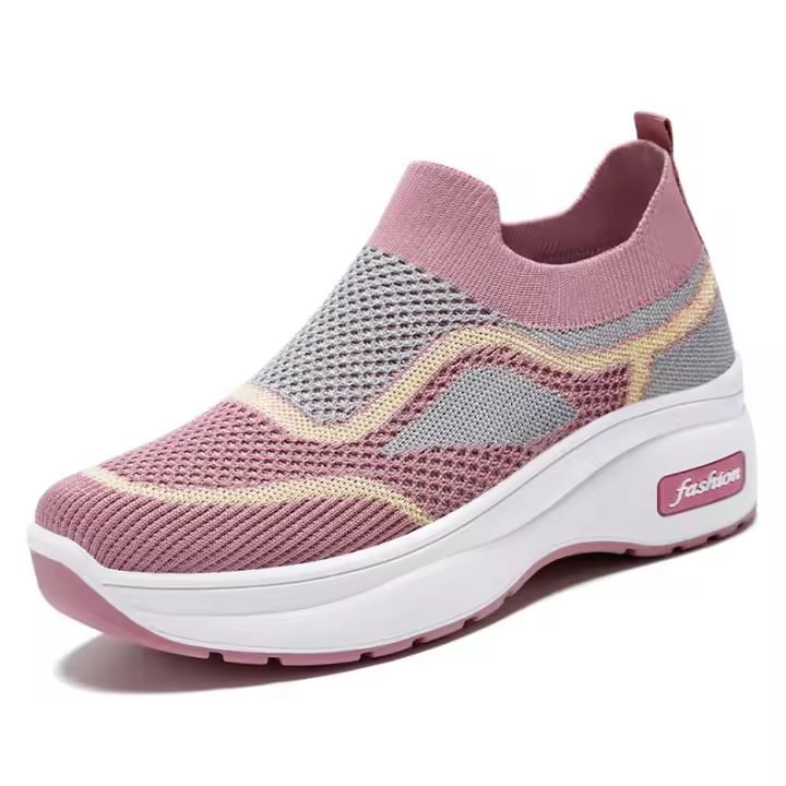 Zapatos Casuales para Mujer de Suela Gruesa Primavera Pisa Fuerte, Cubre Pies Versátil, Malla Transpirable Antideslizante - 1