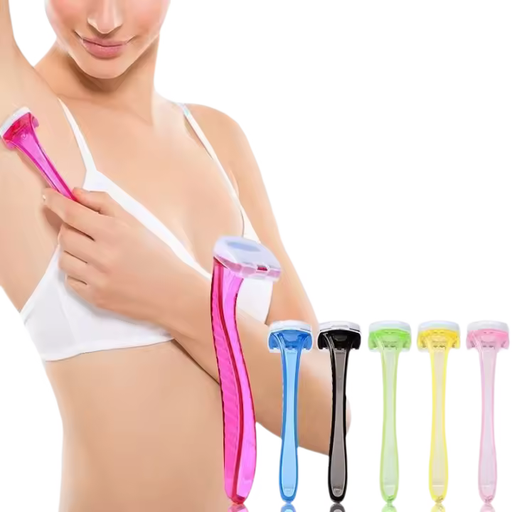 Maquinilla de afeitar para Bikini para mujer, afeitadora corporal privada, Ideal para baños, desechable, seguridad de viaje, 3/1 Uds. - 1
