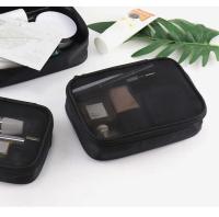 Bolsa de cosméticos transparente impermeable para mujer, estuche de maquillaje con cremallera de viaje, organizador de lavado de maquillaje transparente, Kit de bolsas de aseo para baño - details 2