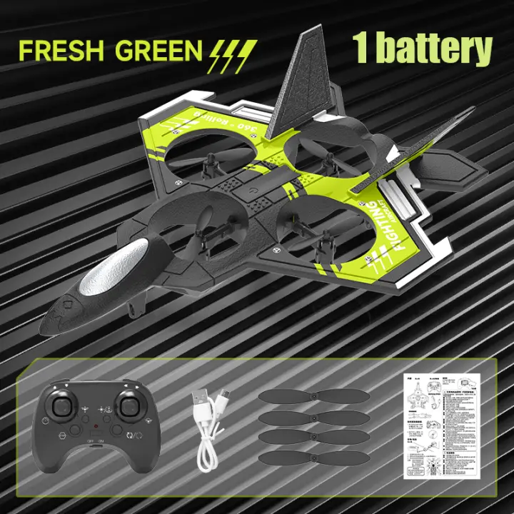 Avión de Control remoto S98 RC, juguete de espuma fija con altura ligera, acrobacias, Dron de combate de cuatro ejes, juguetes para niños, regalos de navidad - 1