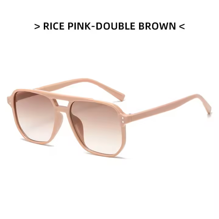Gafas De Sol cuadradas Vintage para mujer, lentes De marca Retro con espejo, color negro y naranja, a la moda, colores dulces - 1