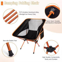 Silla de Camping Plegable Ultraligera Portátil, Compacta con Bolsa de Almacenamiento - details 2