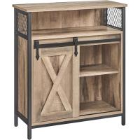 Aparador, Armario de Cocina, con Puerta Corredera, 30 x 70 x 80 cm, Estante Ajustable, Estilo Rústico, - details 0