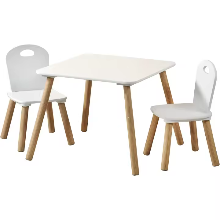 Juego de Mesa y Silla para Niños Blanco 55x55x45cm 27,5x27,5x50,5cm 1771213 - 1