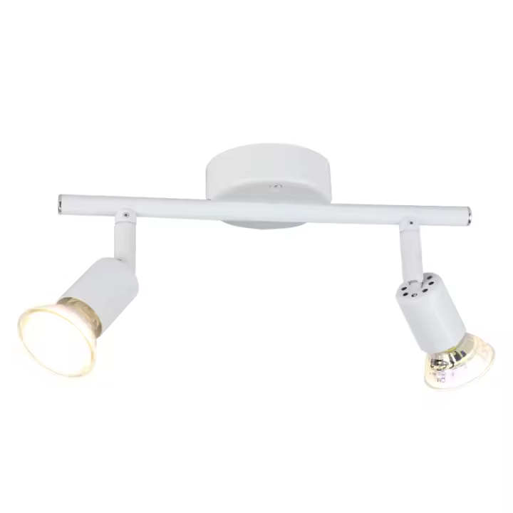 CBJKTX Foco de techo LED ajustable GU10 2 focos de techo de llama Sala de estar industrial ajustable - 1