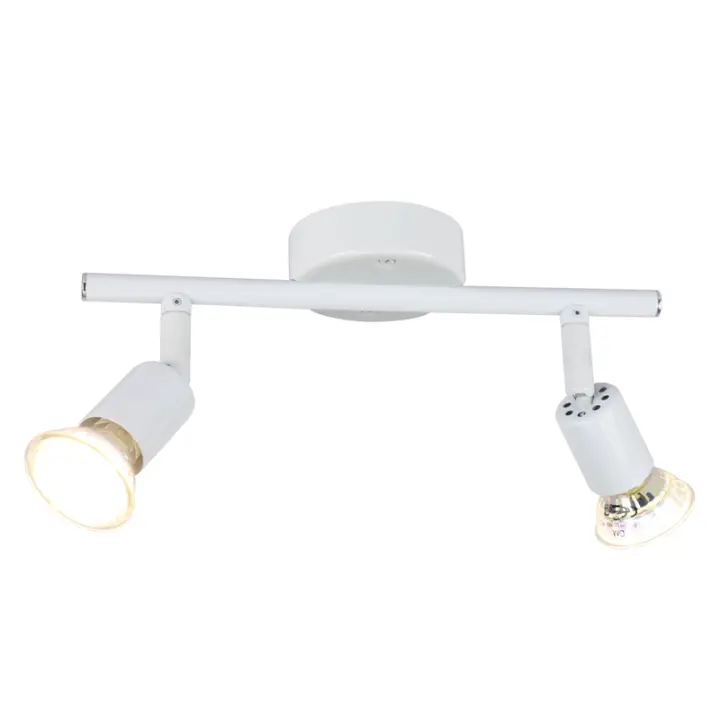 CBJKTX Foco de techo LED ajustable GU10 2 focos de techo de llama Sala de estar industrial ajustable - 1