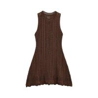 Vestido de punto sin mangas con cuello redondo, casual y versátil, falda corta, novedad de verano 2025, ropa de mujer - details 1
