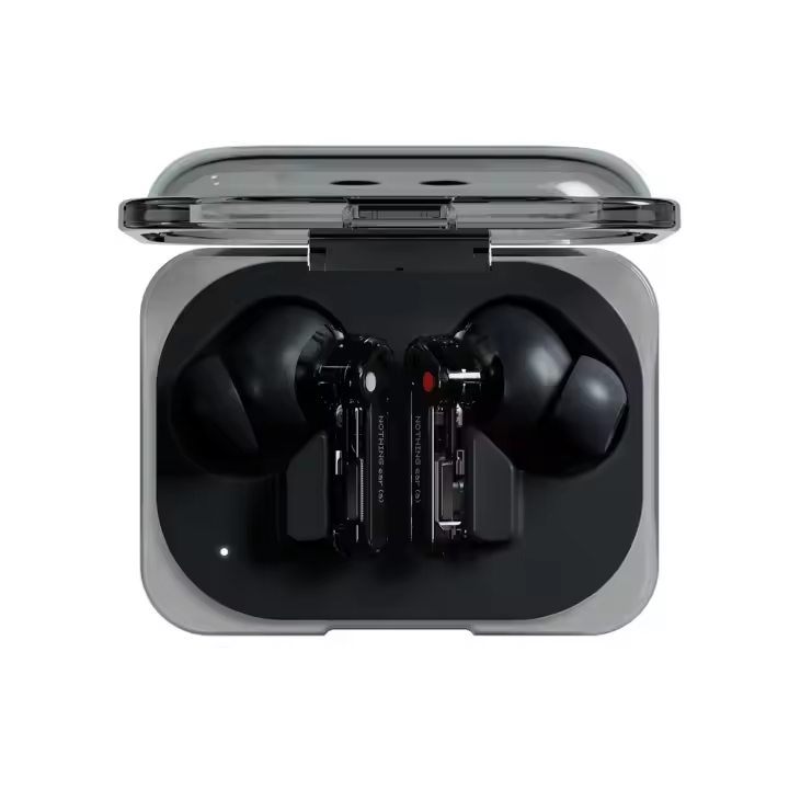 Auriculares - Nothing Ear (a) Versión Global Auriculares inalámbricos, Cancelación de Ruido Activa, Algoritmo de Mejora de Graves y hasta 42,5 Horas de reproducción, Negro - 1